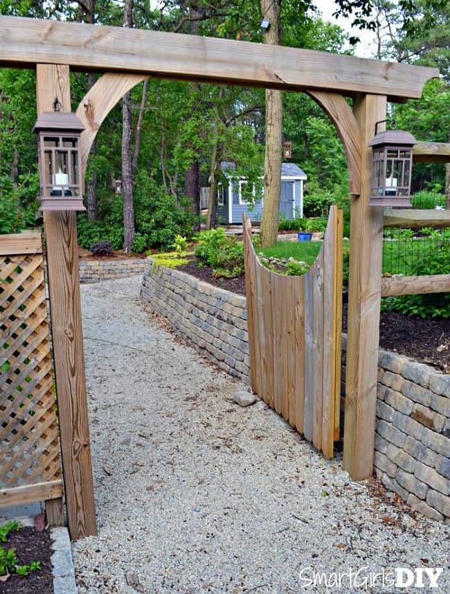 DIY Fence Gate - Garden Arbor Gate