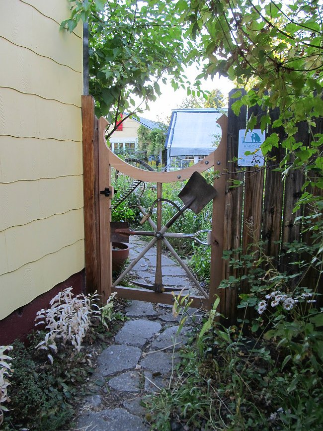 DIY Fence Gate - Repurposed Garden Tools as Gate