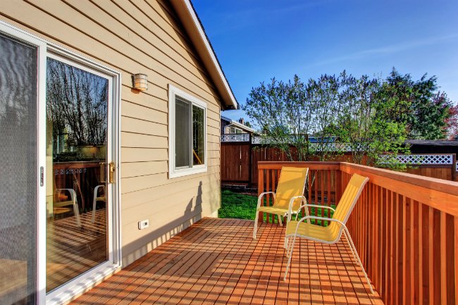 Deck Maintenance - Backyard Wooden Deck