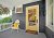 How to Paint a Metal Door - Steel Entry Door Colored Yellow