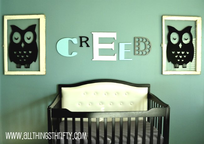 DIY Crib - Tufted Crib Update from All Things Thrifty