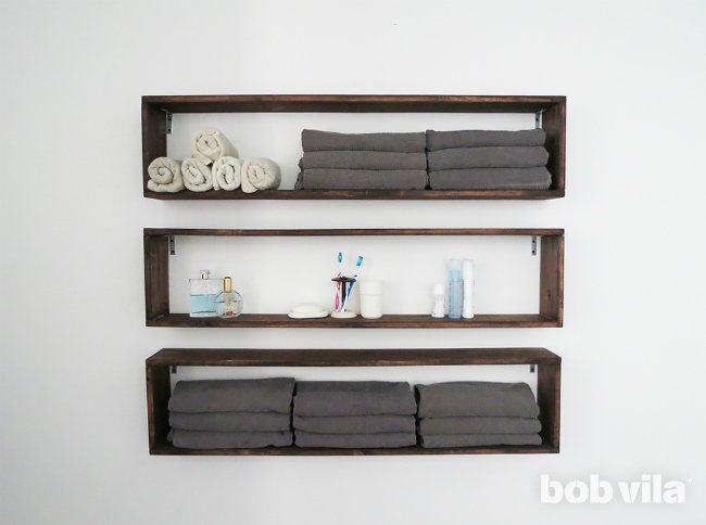 DIY Wall Shelves - Bathroom Storage