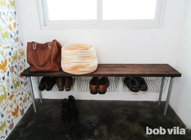 DIY Lite: Declutter Your Entry with an Easy Shoe Storage Bench