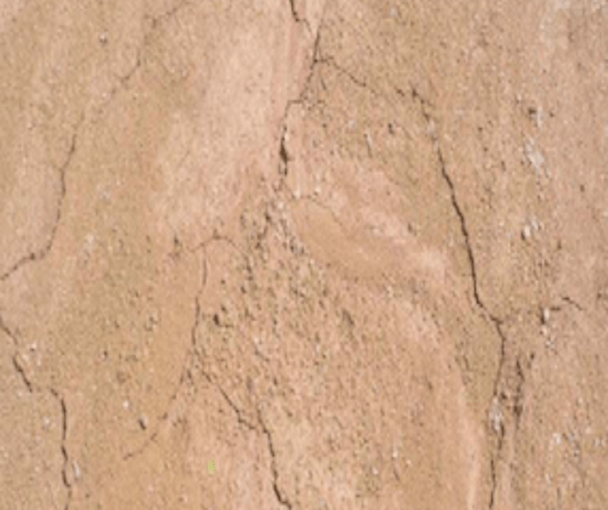 A close up image of clay-like soil.