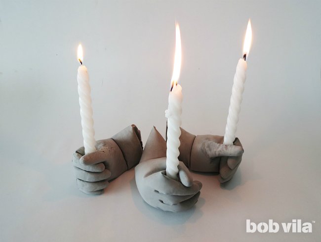 Concrete Candle Holders for Halloween