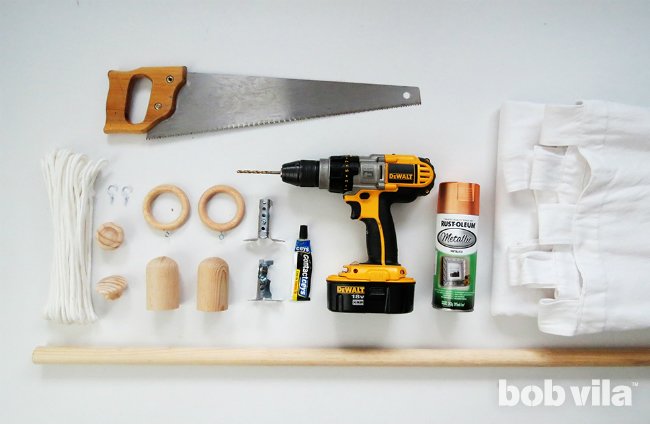 All You Need to Make DIY Curtain Rods, Finials, and Ties