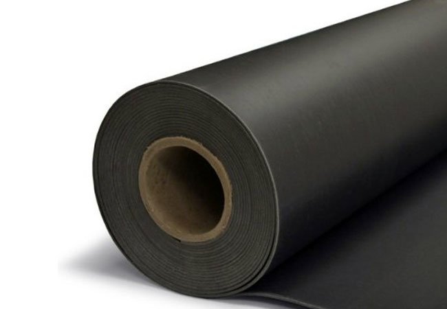 A roll of black mass-loaded vinyl.