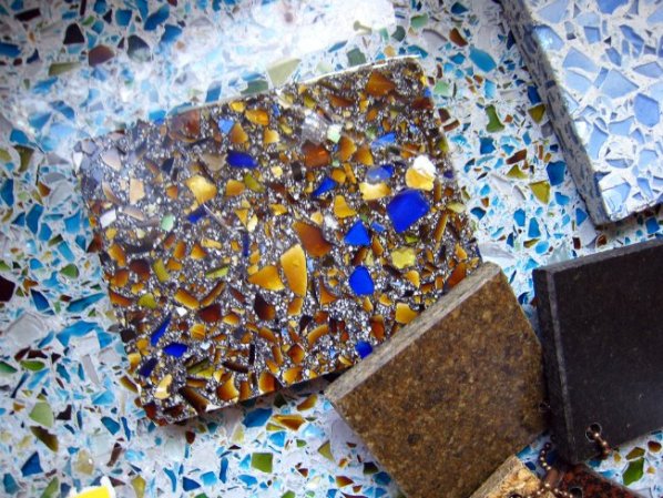 Samples of Glass Terrazzo Floors