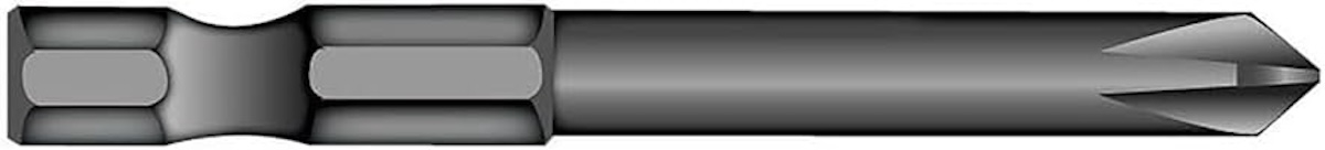 A silver Frearson drill bit. 