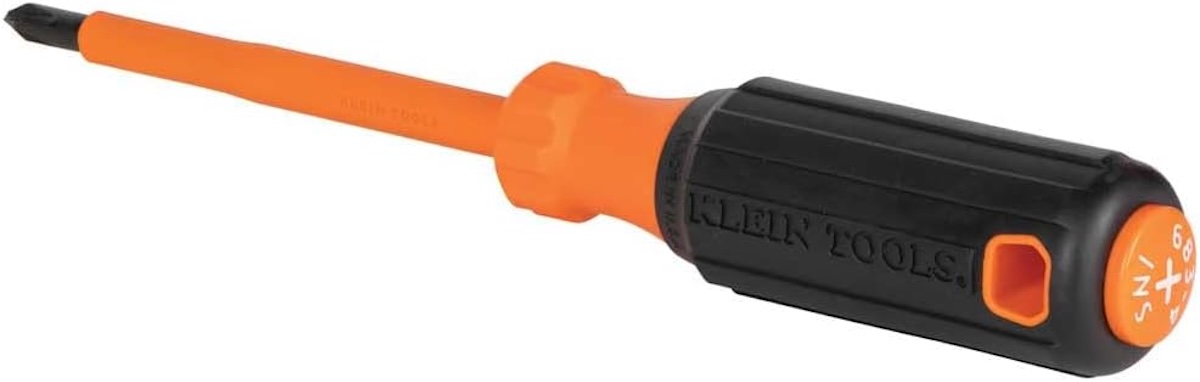 An insulated screwdriver from Klein Tools.
