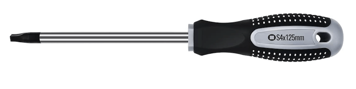 A Robertson head screwdriver. 