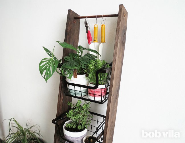 How to DIY a Ladder Plant Stand