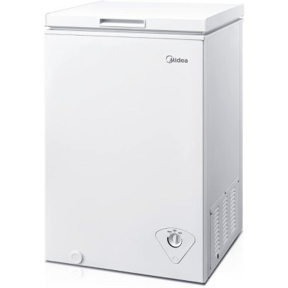The Midea MRC070S0AWW Chest Freezer on a white background.