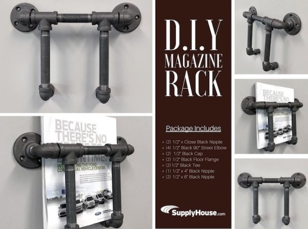 Video: Turn Pipe and Fittings into a DIY Magazine Rack