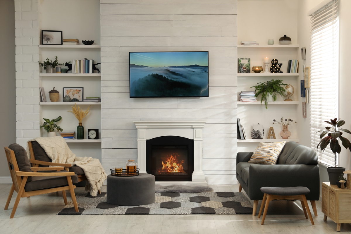 Tv over fireplace
