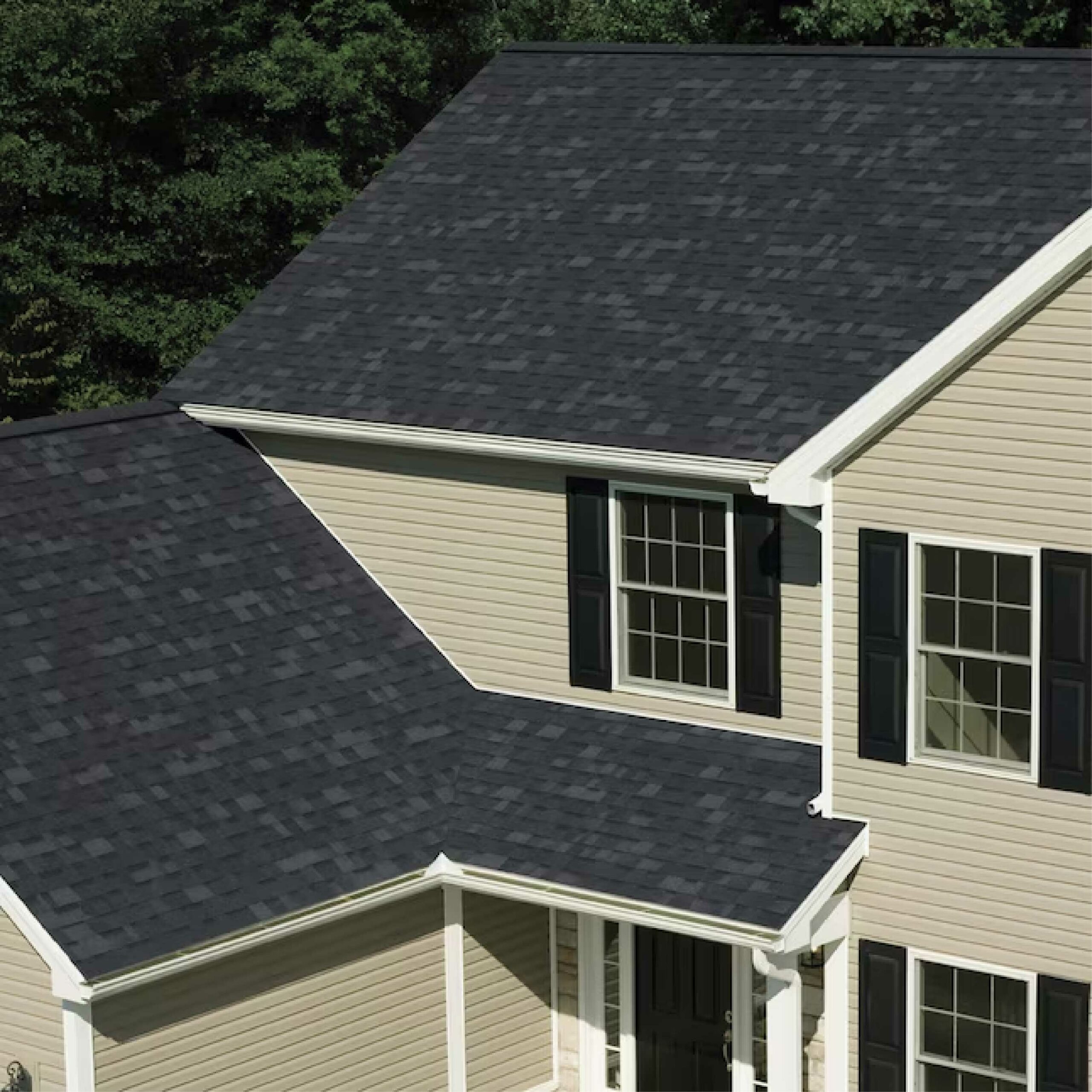 Black High Impact Shingles on a Roof