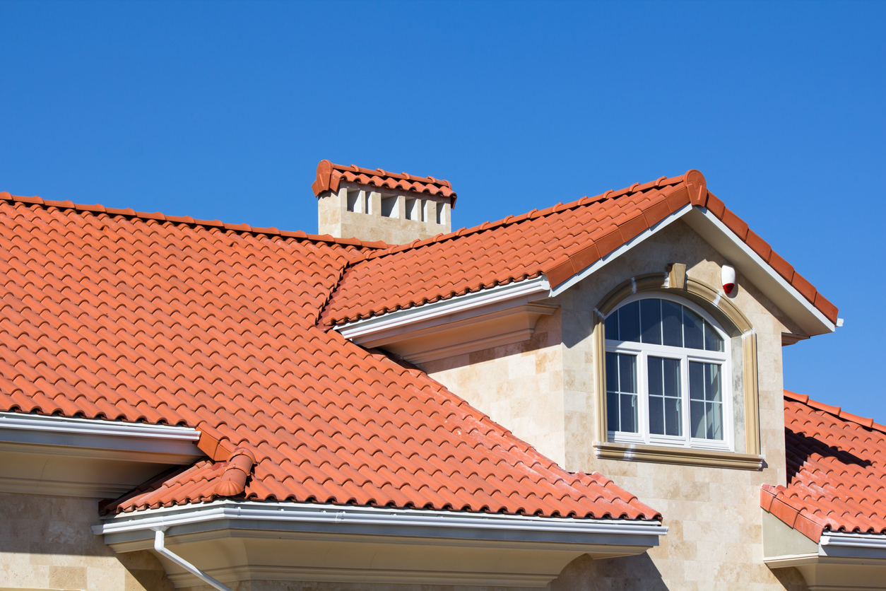 Tiled Roof Covering On House