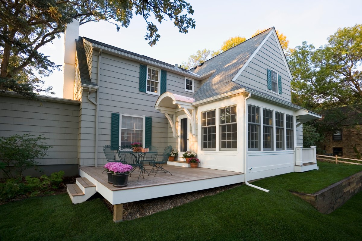 Deck and addition on the house