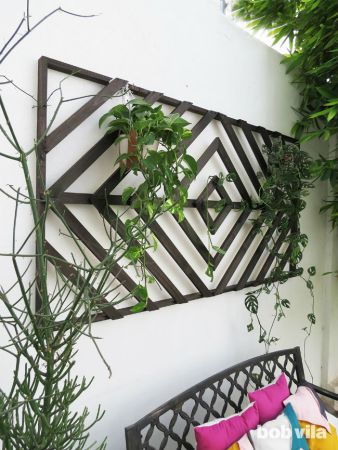 Makeover an Ordinary Outdoor Space with a Wall-Mounted Trellis