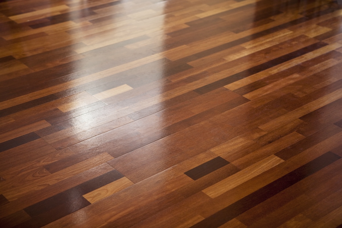 Polished dark hardwood floors with Penetrating Oil Sealer finish.