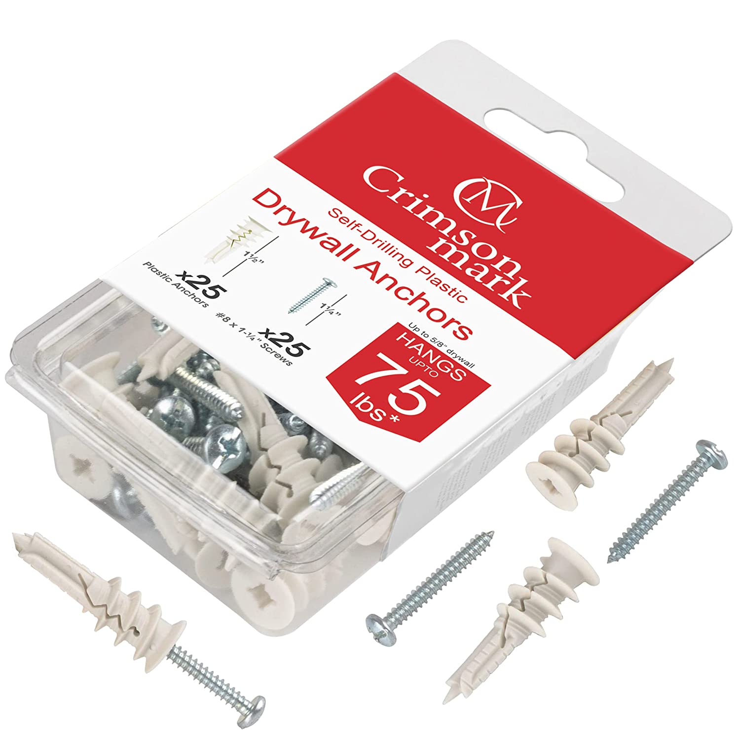 Amazon how to use drywall anchors set of drywall anchors