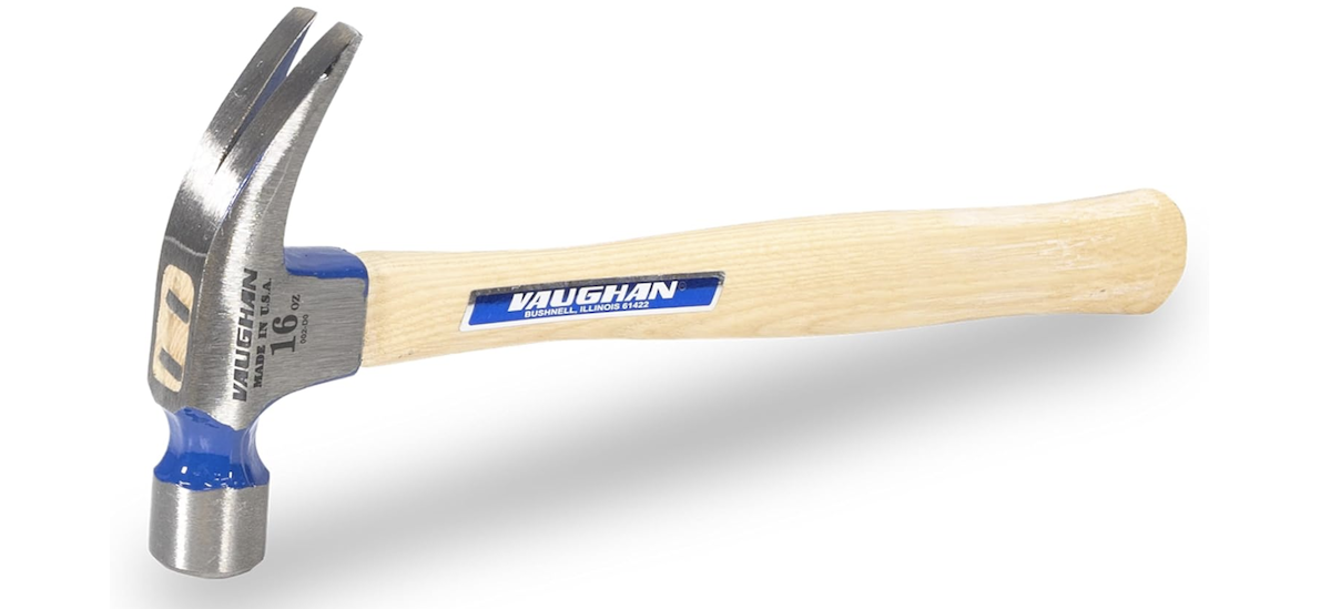 A Ripping Hammer from Vaughan with a wooden handle. 