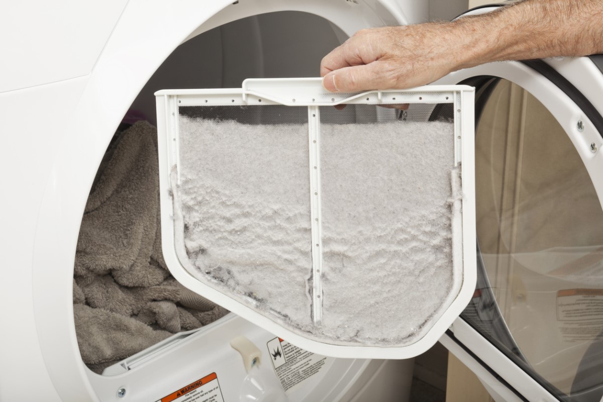 Prevent a Burning Smell from the Dryer By Removing Lint
