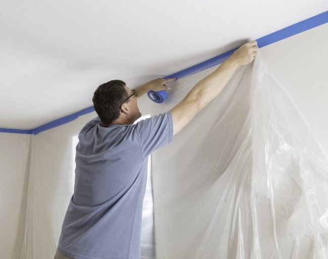 Preparing ceiling for removal
