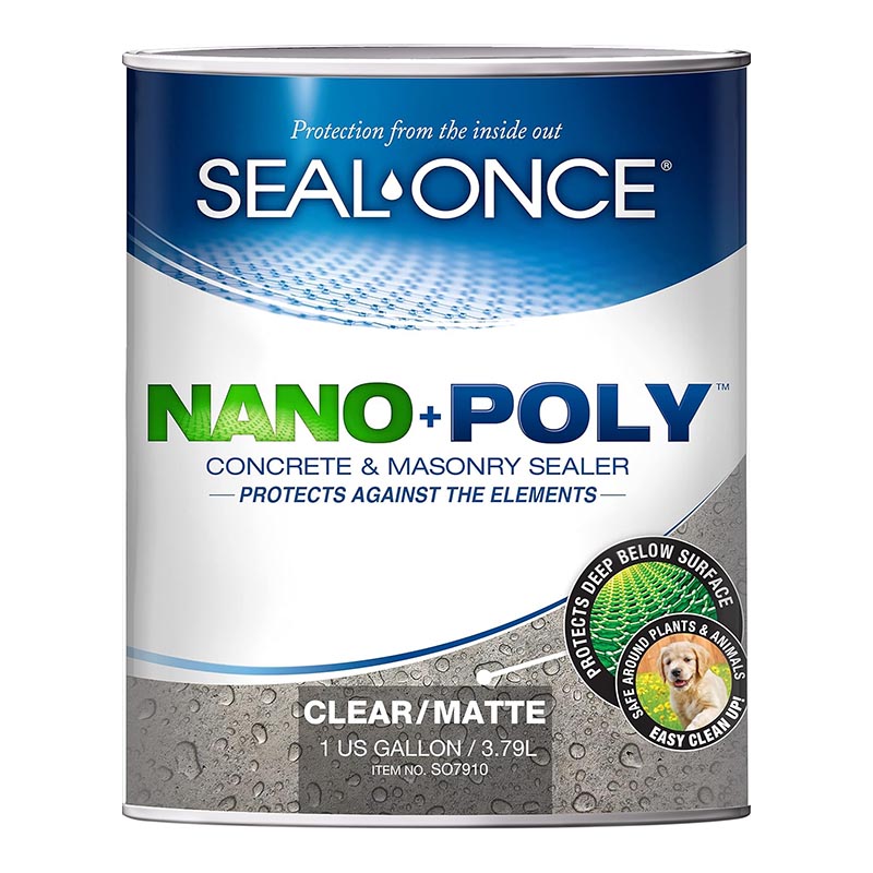 Seal-Once Nano + Poly Concrete & Masonry Sealer on a white background
