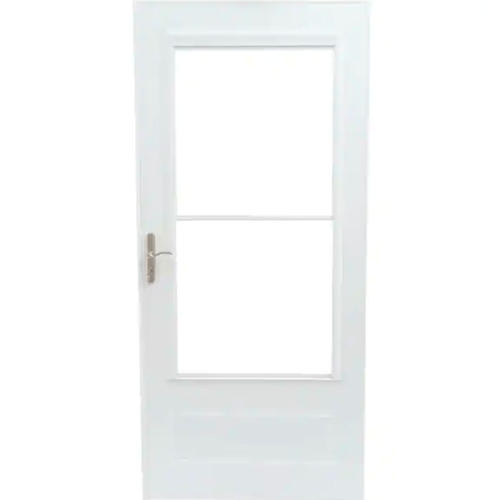 Emco 400 Series 32 In White Aluminum Selfstoring Storm Door Cheap Sale