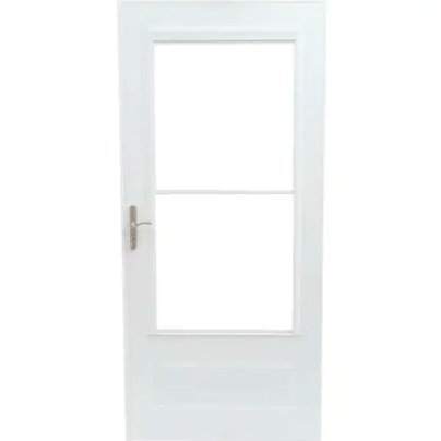 The Andersen 400 Series Three-Quarter-View Storm Door on a white background