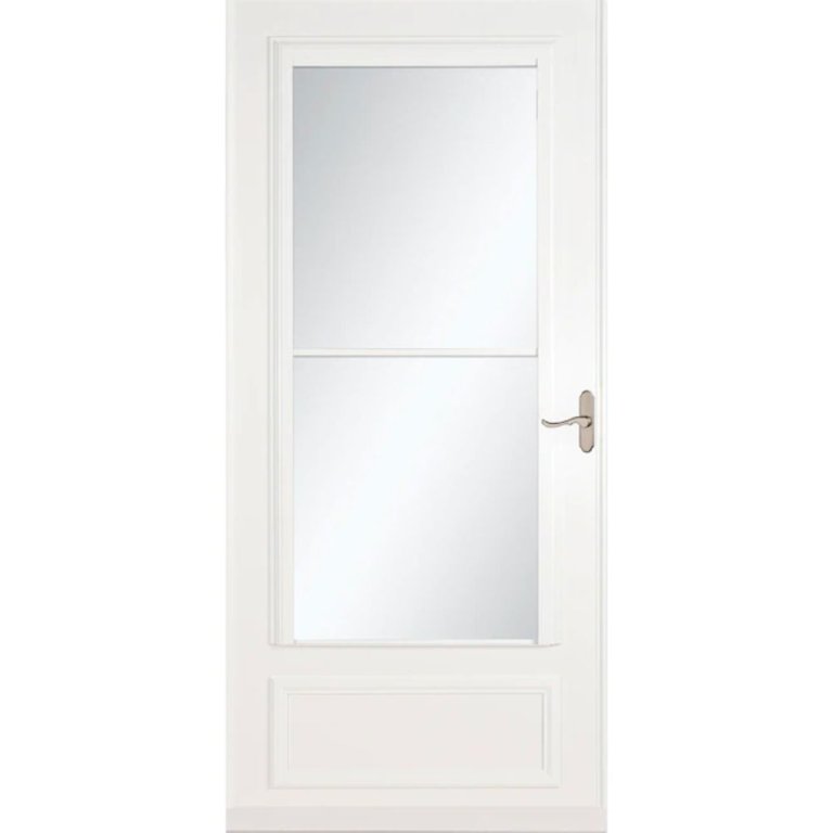 The Larson Savannah Mid-View Storm Door on a white background
