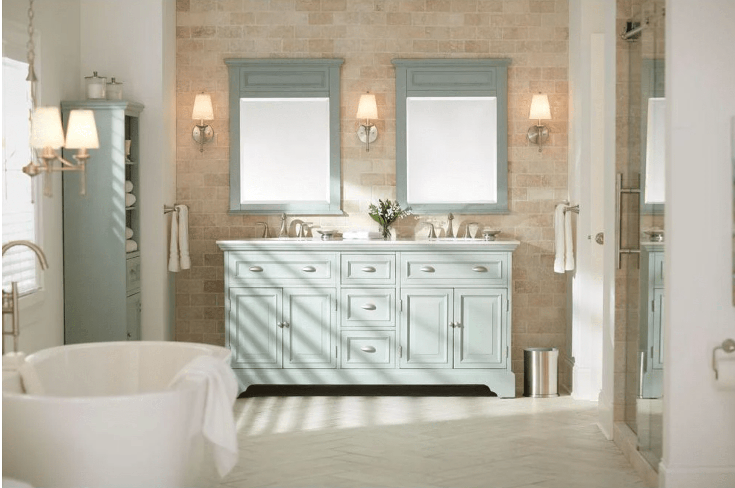 Travertine tile