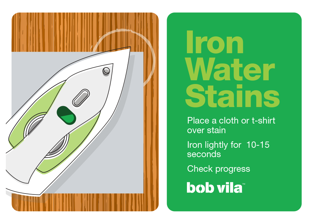 remove water stains from wood