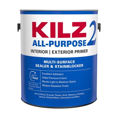 Kilz 2 All-Purpose Interior/Exterior Primer on a white background.