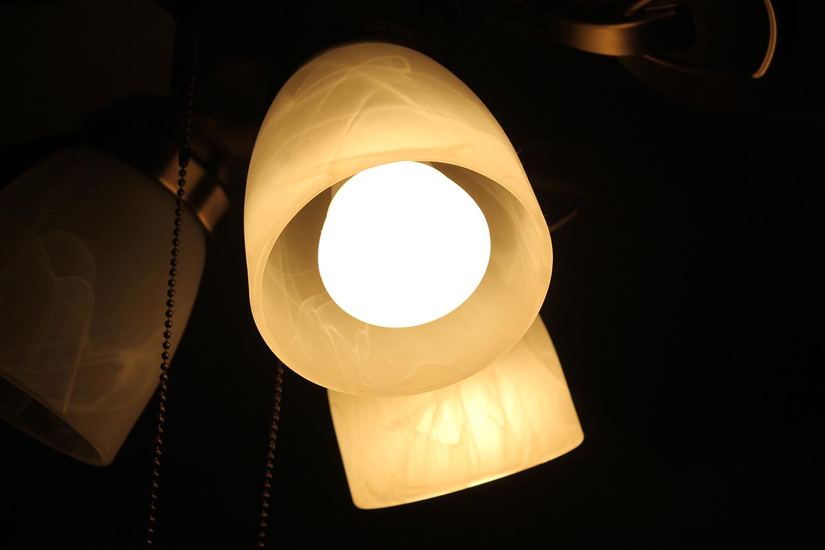 Philips Hue Smart Light Bulb Close Up Shot Powered On