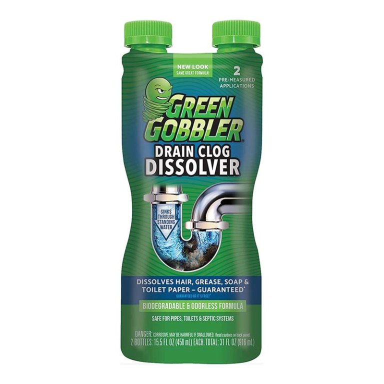 The Best Drain Cleaner Option: Green Gobbler Liquid Drain Clog Dissolver