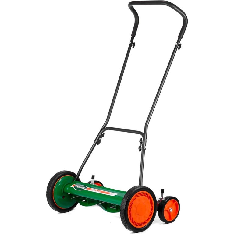 The Scotts 20-Inch 5-Blade Push Reel Mower on a white background