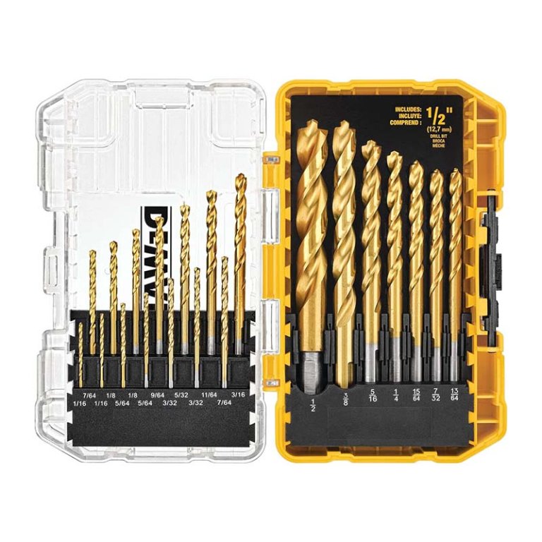  The Best Drill Bits Option: DeWalt 21-Pc Titanium Nitride Coated Drill Bit Set
