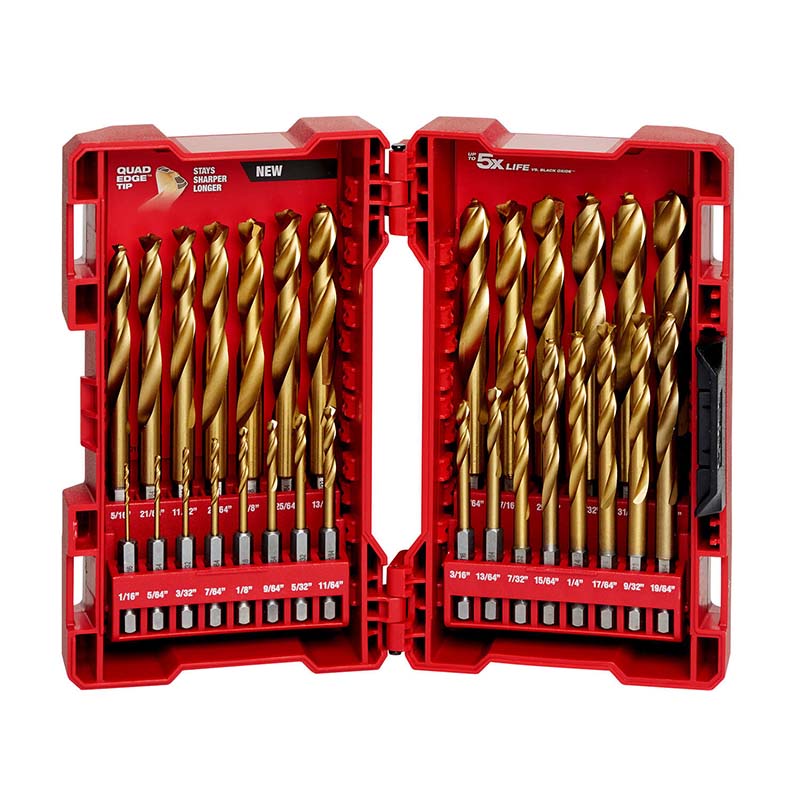 Milwaukee 29-Pc Shockwave Red Helix Titanium Bit Set