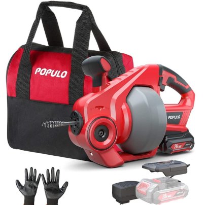 The Best Drain Snake Option: Populo 20V Drain Auger Kit