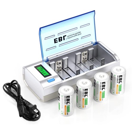 EBL D Cells 10000mAh Rechargeable Batteries