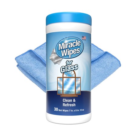 MiracleWipes for Glass, Streak Free Cleaning Wipes