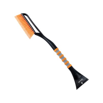 The AstroAI 27-Inch Snow Brush and Detachable Ice Scraper on a white background.