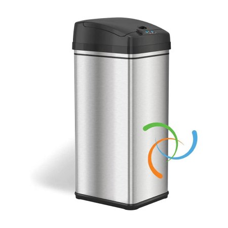  The Best Kitchen Trash Can Option: iTouchless 13 Gallon Automatic Trash Can with Filter