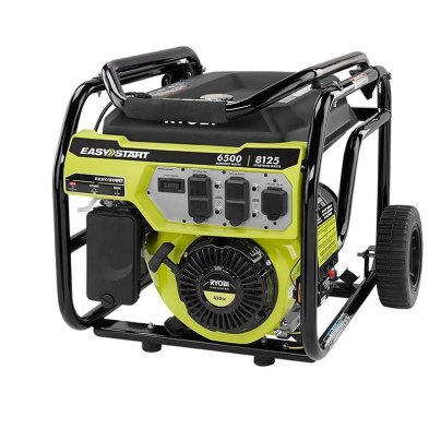 The Ryobi 6500-Watt Generator with CO Detect on a white background.