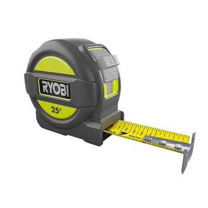 The Best Tape Measures Option: Ryobi 25 ft. Tape Measure with Overmold