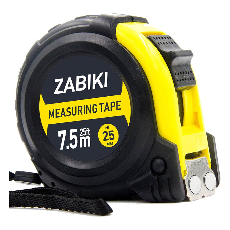 Zabiki Tape Measure, 25 Ft Dual Side Easy to Read