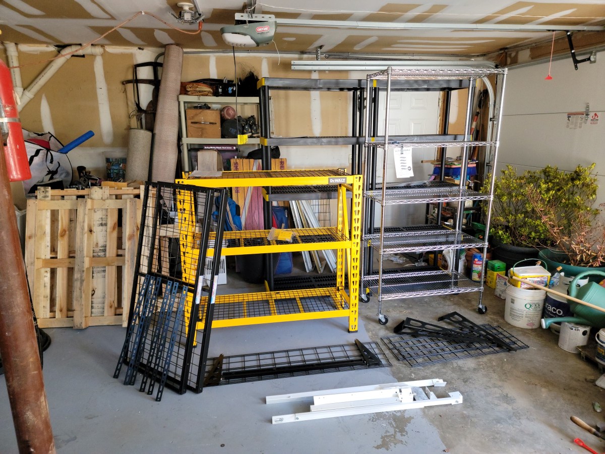 The best garage shelving options set up in a garage