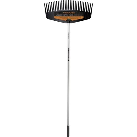  Black Fiskars Leaf Rake on white background